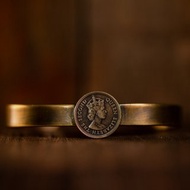 【香港硬幣飾物】簡約復古銅手鈪 手鐲 五仙 7mm | 傳承珍貴回憶