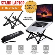 Alas Tatakan Stand Laptop Ergonomic Portable Adjustable Folding Holder Penyangga Dudukan Leptop Meja