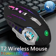 T2 Gaming Mouse Mute Wifi 2.4G Bluetooth 5.0 Dual Mode Wireless Rechargable For Office Game Laptop C