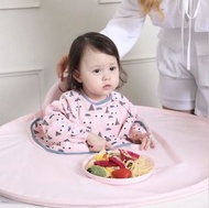 大特賣現貨 BLW baby 防水嬰幼兒餵食神器/餐墊圍兜 (1套有齊長衫飯衣+托盤+收納袋),兩款顏色：粉紅/藍色