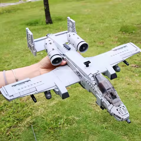 Thunderbolt II A10 Fighter jet Plane Building Blocks 3D Model Military Series Bricks Toys For Childr