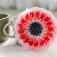 粉紅・紅・黑色 手工編織 韓國菜瓜布 抗菌防臭 繽紛色彩