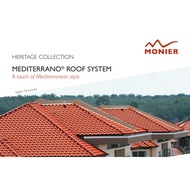 [1 PC] BMI MONIER Mediterrano Roof Tile California Atap Genting Bumbung Venetian Ash Malta Brown Cherry Red