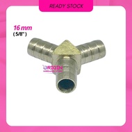 16 mm Cabang Y/3 - Kuningan 5/8 Inch - Nepel Sambungan Selang Air / Kompresor