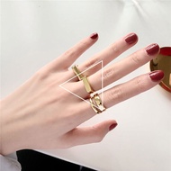 YANBOZHISHUANGGE | Pig Nose Chain Vintage Open Style Ring