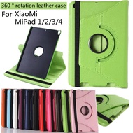 360° Rotary PU Leather Case for xiaomi Mi Pad 4 cover case leather tablet case anti-collision and di