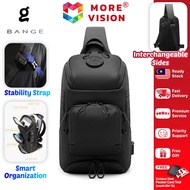 BANGE Venture Sling Bag Chest Crossbody Light Big Capacity Multi Compartment Water Resistant Anti-Th