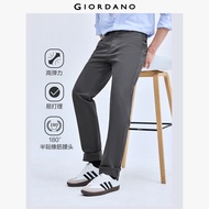 GIORDANO ผู้ชาย กางเกง กางเกงยืดดูแลง่าย เอวต่ำปานกลาง เอวยางยืดด้านใน กางเกงแฟชั่นเรียบง่าย 0111205
