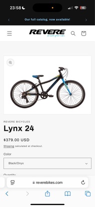 Lynx 24 Revere Bike 二手單車 24吋 （適合7-11歲 / 127-142cm）連：鎖車鏈、水樽架、車尾燈、Cateye頭盔（不包頭燈）