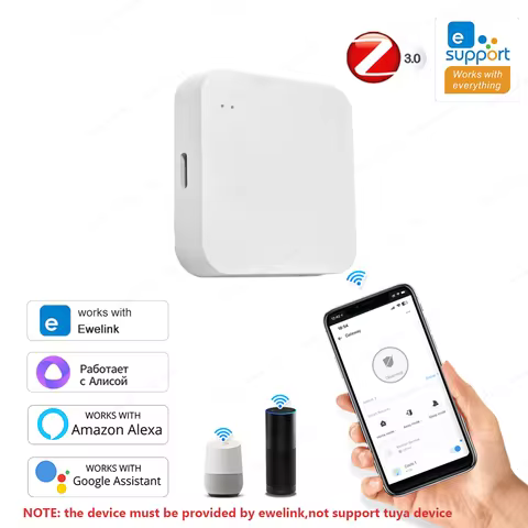 Zigbee Wireless Hub Gateway Bridge Smart Home Automation For Zigbee Devices Via Ewelink APP Alexa Go