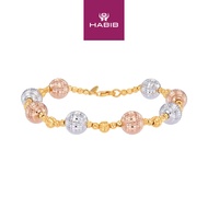HABIB Oro Italia 916 Yellow, Rose and White Gold Bracelet GW47720923-TI