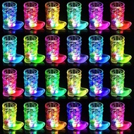 Esdabem Cowboy Boot Shot Glass Set of Light Up Plastic Shot Glasses 1.5 oz Flashing Shot Cups Wester