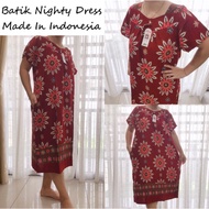 (M.Lancip)Marissa Batik Nighty Dress Cotton Lounge Nightwear Pyjamas Set Baju Tidur Skirt Kelawar《现货》印尼纯棉蜡染蝙蝠袖宽松休闲睡裙