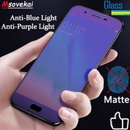 Anti Blue Light Matte Tempered Glass OPPO R11S R9S Plus A3S Screen Protector