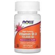 ✅READY STOCK✅ Now Foods Highest Potency Vitamin D-3 10000 IU 120 / 240 Softgels (D3 / D 3 10000 IU) 