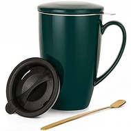 YumKubis Tea Infuser Mug, 17 oz Large Tea Cup
