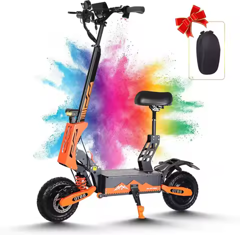 GT08 Electric Scooter for Adults 5600W 60V 27Ah Battery Up to 50MPH &40Miles Range Folding Fast Comm
