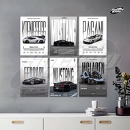Wall Decoration Frame Room Decoration Display Culture Aesthetic Minimalist Sport Car AUTOMOTIVE 3 A3