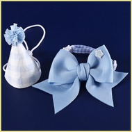 Dog Birthday Hats Dog Collar Cat Hats Cute Pet Headwear Adjustable Bow Tie Small Dog Hat Plaid Hat C