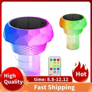 2PCS Solar Pool Chlorine Floater RGB Lamp Lighting Remote Control LED Pood Decor Lights for Swimming