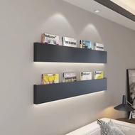 Good productNordic Iron One-Line Wall-Mounted Partition Minimalist Creative Book Shelf Wall-Mounted the Newspaper Stand