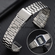 for F91W F84 F105 F108 A158 A168 AE1200 AE1300 B650 AQ230 AE500W Ultra-thin Watchband Stainless Stee