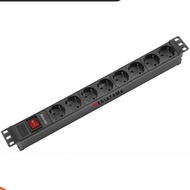 Mini Power Distribution Unit Rack Server 8 Port Germany Socket 1U 8Way PDU for 19" Rack Server