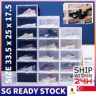 [✅Sg Ready Stock] Colorful Stackable Plastic Extra Large Stackable Shoes Box Rack Shoe Storage Cabin