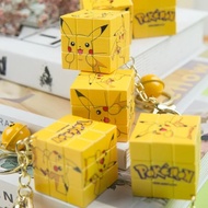 Rantai Kunci Pokemon Baharu Rubik Cube Bell Mainan Rantai Kunci Kartun Lucu Pikachu Beg Mini Beg Sek