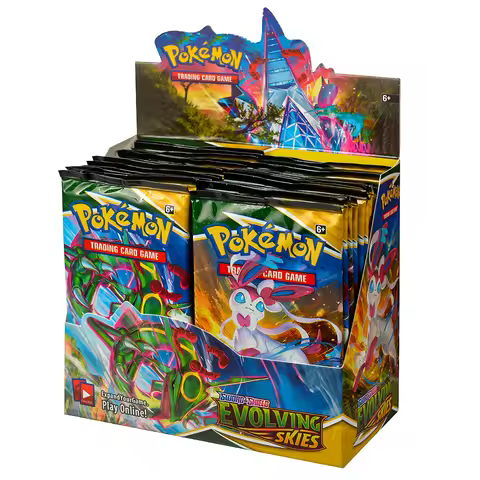Cute Monster TCG Evolving Skies Booster Box Sealed English Sword Shield Trading Card Game Collectibl