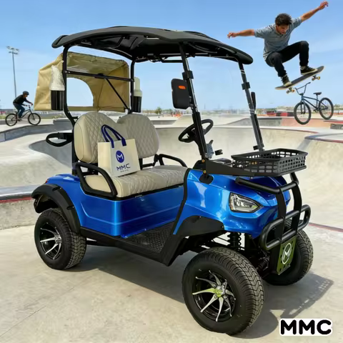 Golf carts 30-90km/h, 2/4/6/8 seats, 48V, 60V, 72V, 5kW, 7kW, MMC custom-made golf cart.