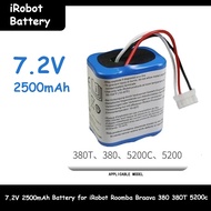 7.2V 2500mAh Battery for iRobot Roomba Braava 380 380T Mint 5200c Ni-MH  Rechargeable battery