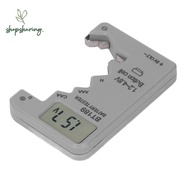 SHOPSHARING Digital Battery Checker, Small Size Universal Compatibility Digital Battery Tester, ABS 