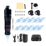 Today’S Pick Tattoo Rotary Machine Pen Kit With Arm Practice Skin Ink Cup Mixer 10pcs 3rl Cartridge 