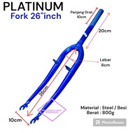 FORK RIGID SEPEDA FEDERAL 26 INCH DRAT CANTILEVER V BRAKE GARPU SEPEDA MTB FEDERAL SEPEDA GUNUNG FOR