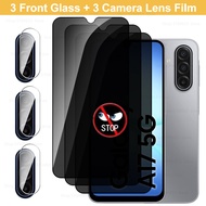 6in1 Privacy Glass Camera Film For Samsung Galaxy A17 Privacy Screen Protector Samsung A17 A16 A26 A