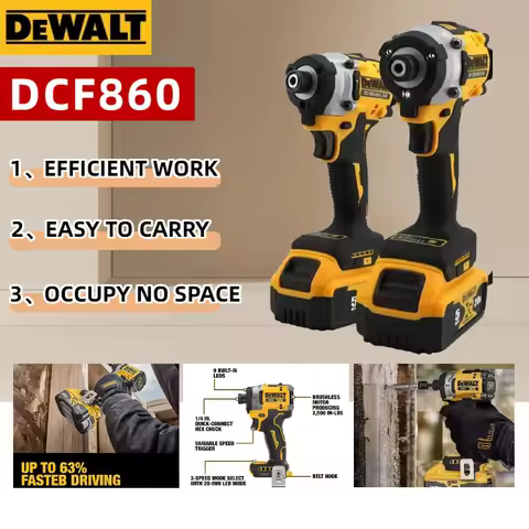 Dewalt DCF860 Brushless Electric Drill Screwdriver Cordless Compact Drill Rechargeable Power Tools F