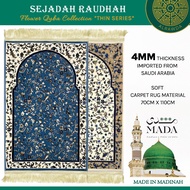 Sejadah Raudhah 4mm - Flower Quba Collection (Premium Prayer Mats by MADA Carpets Madina) Raudah Rawdah Rawdha