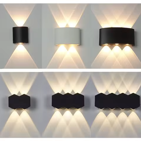 LED Wall Light Outdoor Indoor 2W 4W 6W 8W 10W AC85-265V Up Down White Black Modern Light For Home Ga