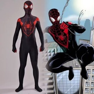 Miles Morales SpiderMan Cosplay Miles Morales Spider Boy Costume Superhero 3D Printed Spandex Outfit