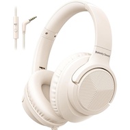 Headphones Wired with Microphone, Over Ear Foldable 3.5mm Plug in Headphones Corded with 4.9ft Tangl