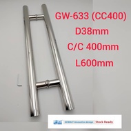 GLASS DOOR HANDLE - GW-633 - D38 X CC400 X L600MM