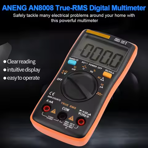 ANENG AN8008 True RMS 9999 Digital Multimeter AC DC Voltage Ammeter Current Ohm Meter