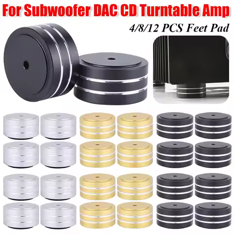 4/8/12 PCS Speaker Isolation Feet Pad Shock Absorbing Foot Pad Aluminum Alloy Audio Isolators for Su