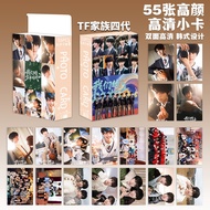 TF Family Fourth Generation 55 Pieces High-Face Photocards Boxed Double-Sided High-Definition Cards 