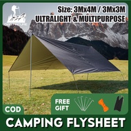 Das Nature™ Camping Flysheet tarp waterproof ultralight Khemah Kanopi ringan Camping Groundsheet Bumbung Khemah