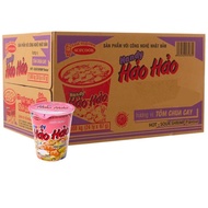 【Vietnam Import】Hao hao tom chua cay- Vietnam Cup Instant Noodle 酸辣虾 [ 1 Box 24 Cups ]