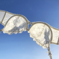 White Ultra thin Lace Bra And Panties Sets For Women Transparent Underwear No Sponge Breathable Unde