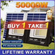 Solar light BUY 1 TAKE 1 outdoor lighting 50000W Solar Spotlight lampu solar IP67 Waterproof solar S