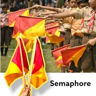 SEMAPOOR Pair of Semaphore Flags Scout Semaphore Sticks - Scout Semaphore Flag Sticks Pair of 2 pcs 